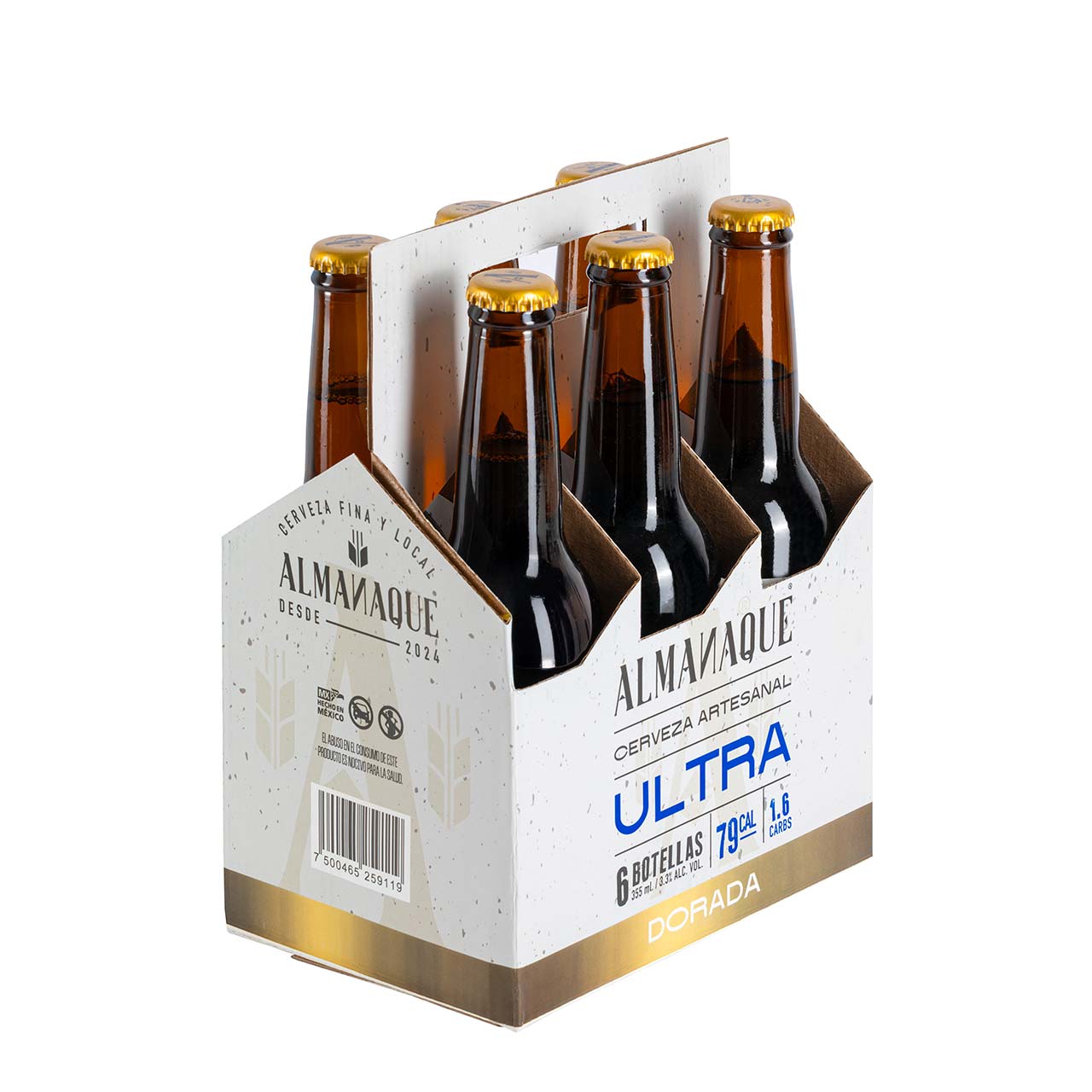 Almanaque, cerveza dorada six